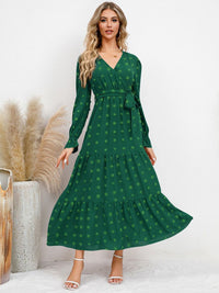 all about you Women Self Design A-Line Midi Dress