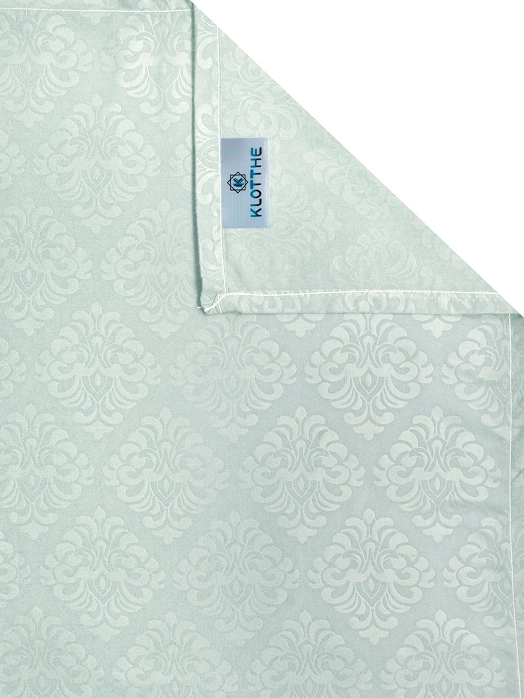 KLOTTHE Green Floral Printed 300 TC Single Bedsheets With 1 Pillow Covers