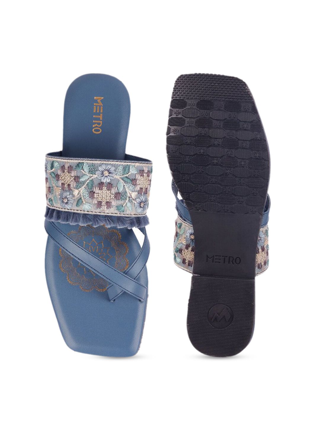 Metro Women Printed One Toe Flats