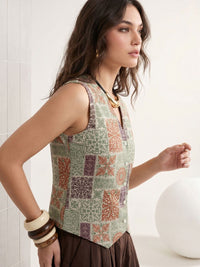 Mamicha Floral Printed Ethnic Top