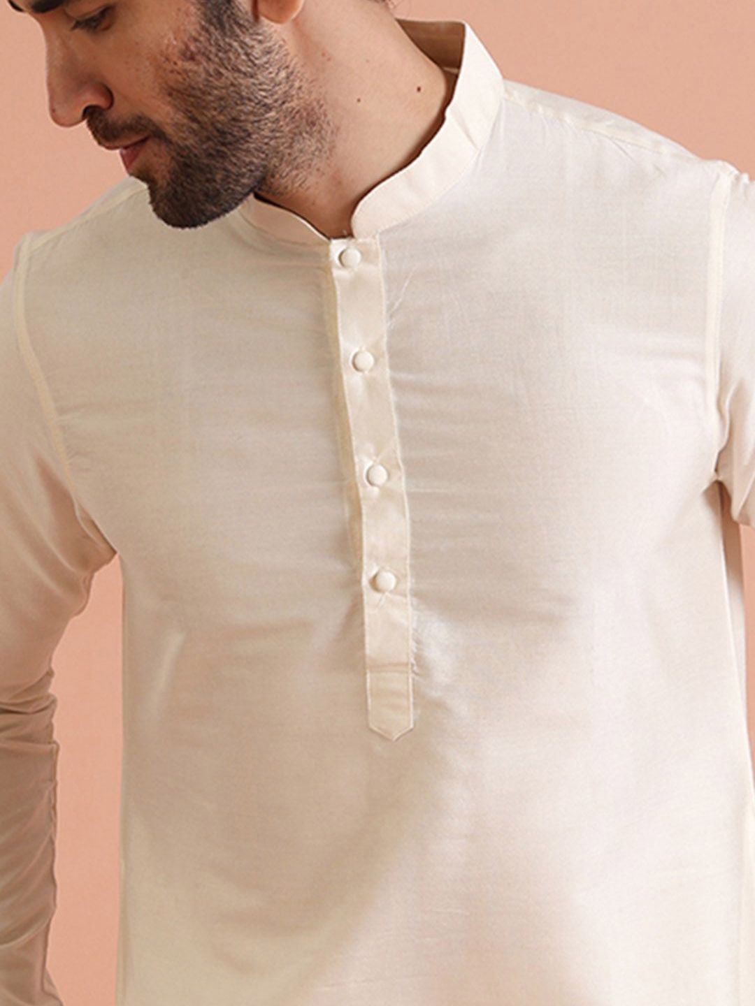 KISAH Mandarin Collar Pastel Straight Kurta