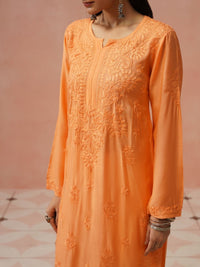 Rumah Wanita Chikankari Sulam Kurta Chikankari