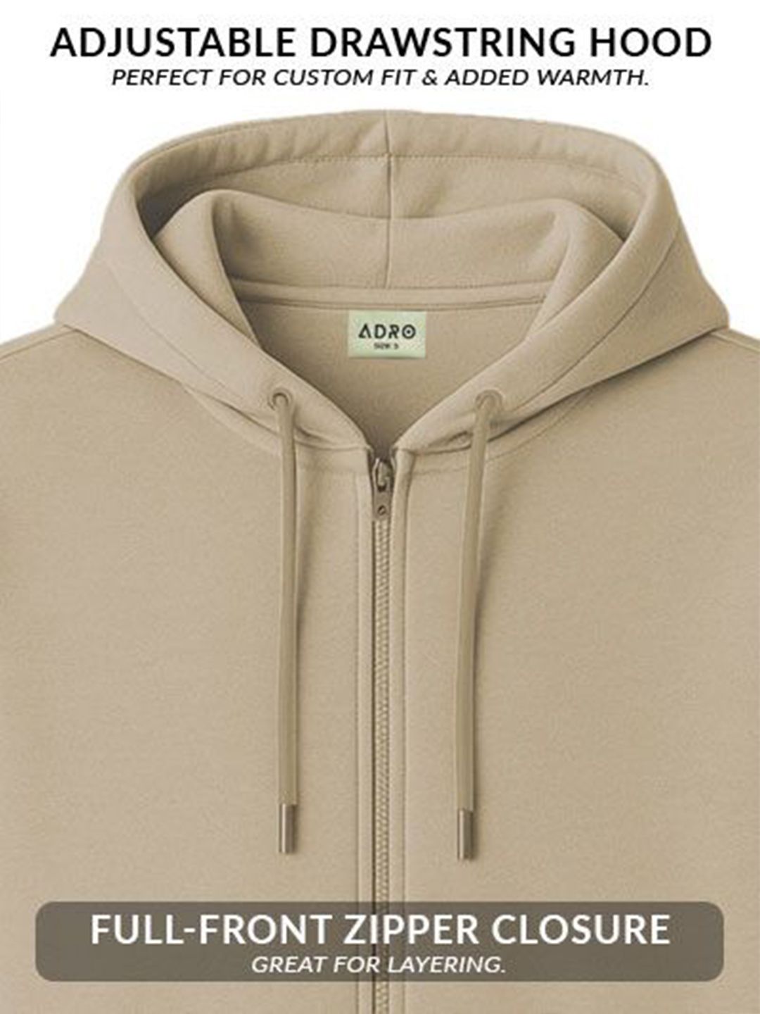 ADRO Men Printed Hooded Sweatshirt