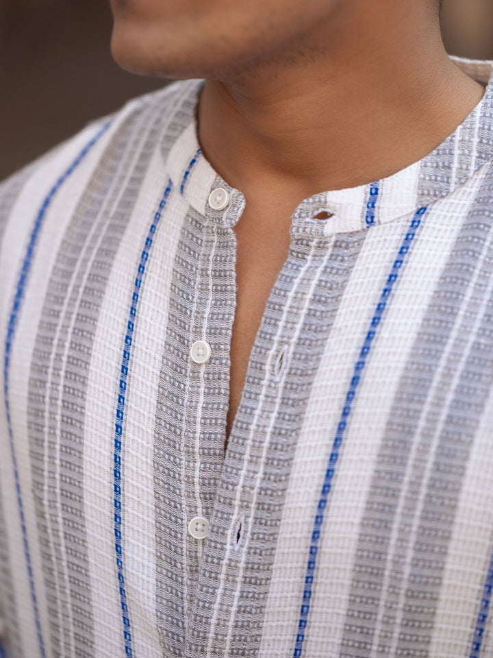 Powerlook Men Opaque Striped Casual Shirt