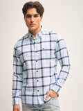 THE BEAR HOUSE Men Slim Fit Opaque Checked Casual Shirt