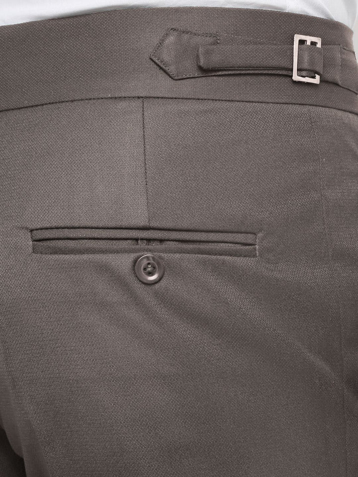 KLOTTHE Men's Brown Cotton Rich Solid Slim Fit Gurkha pants