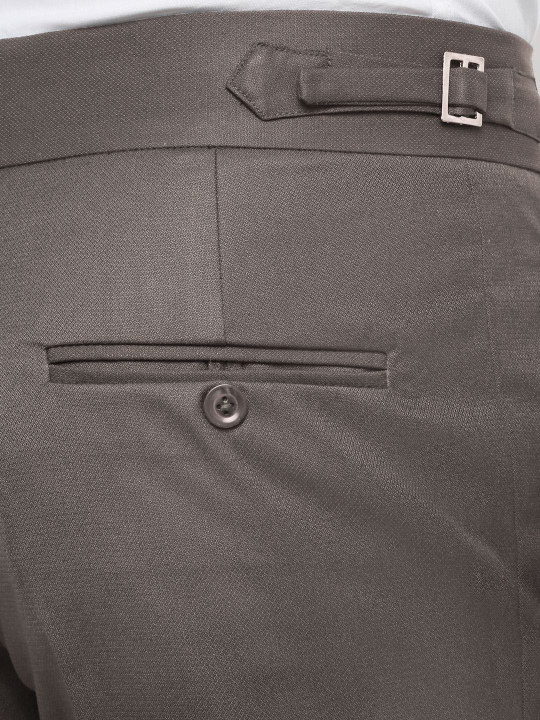 KLOTTHE Men's Brown Cotton Rich Solid Slim Fit Gurkha pants