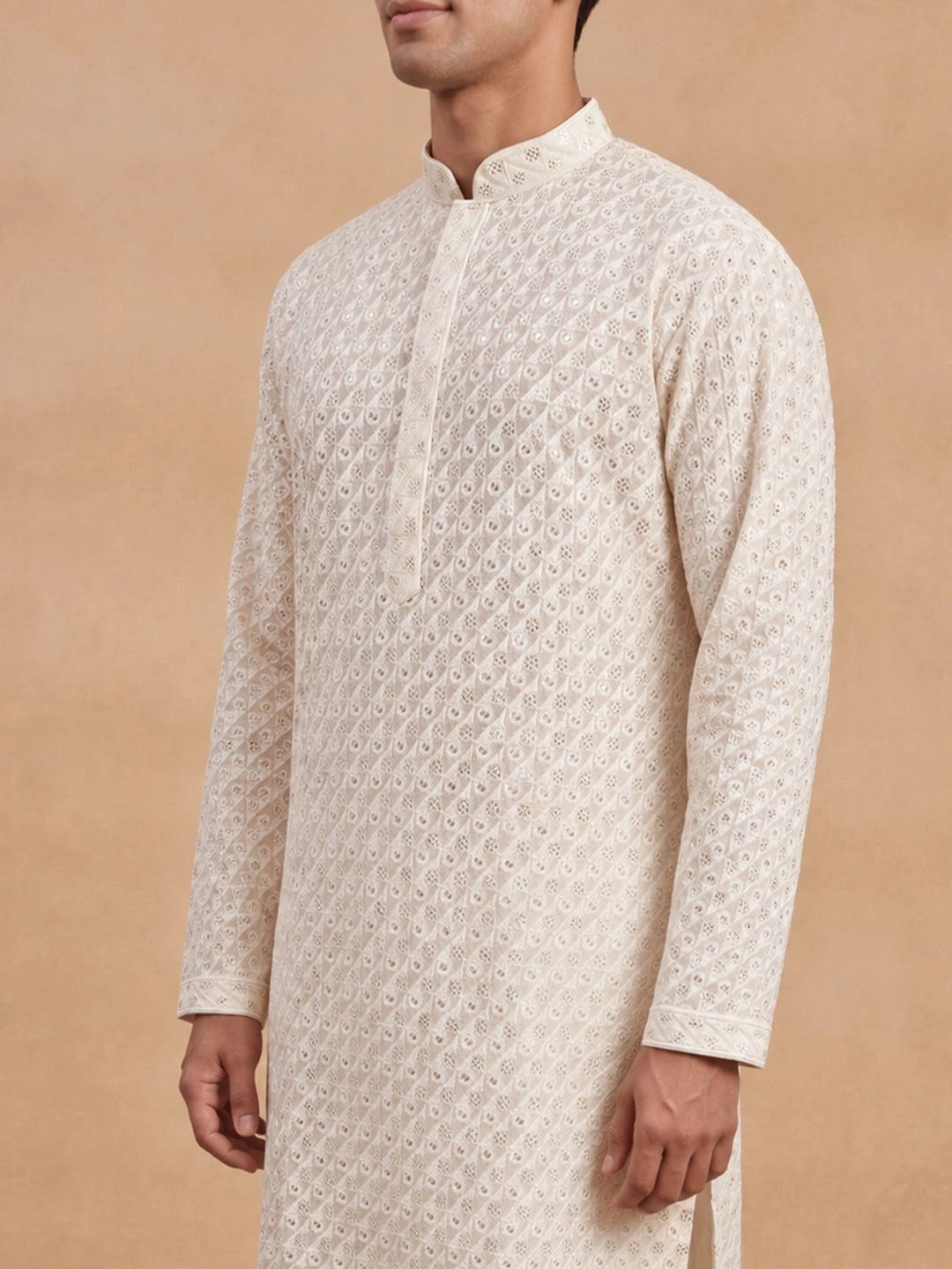 Rumah Chikankari Lelaki Sulam Kurta Chikankari