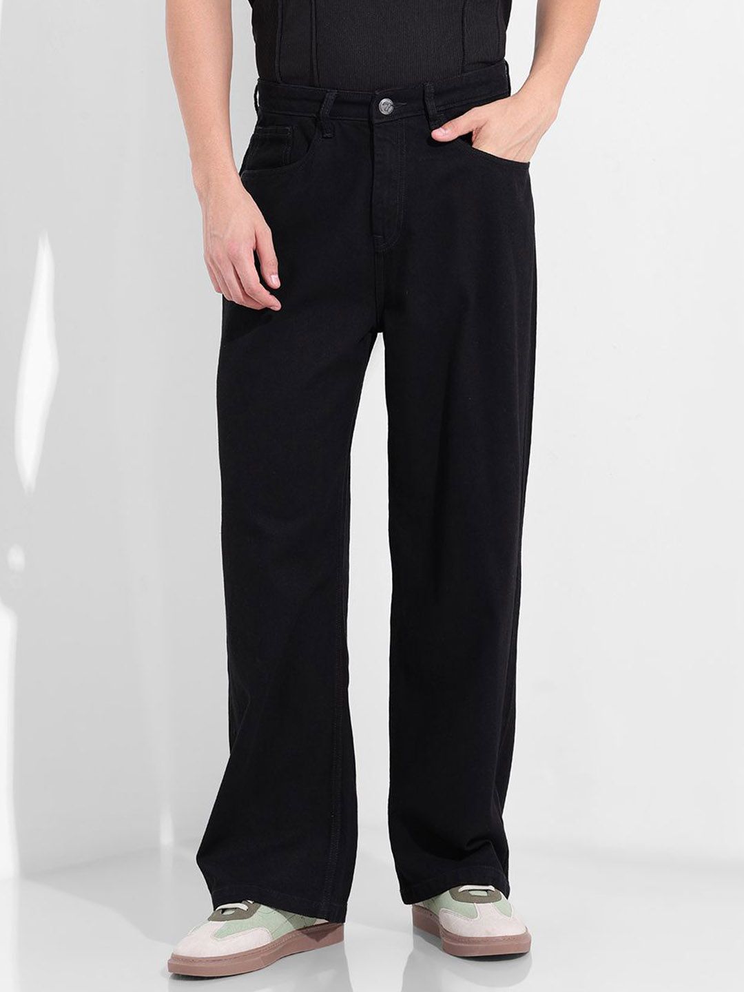 The Indian Garage Co Men Baggy Mid-Rise Jeans