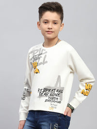 Monte Carlo Boys Printed Cotton Pullover Sweatshirt