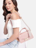 DressBerry Brand Logo Embossed Textured Satchel