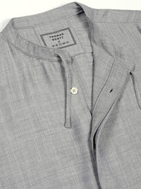 Thomas Scott Men Classic Mandarin Collar Solid Slim Fit Casual Shirt