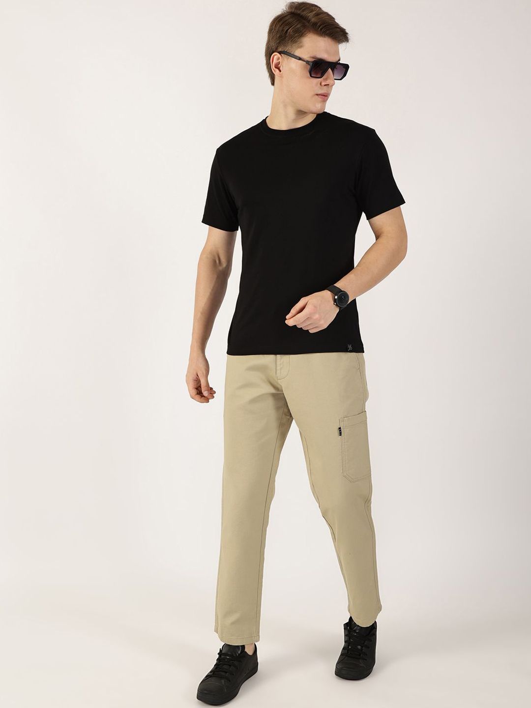 Thomas Scott Men Cotton Regular Fit Smart Chinos Trousers