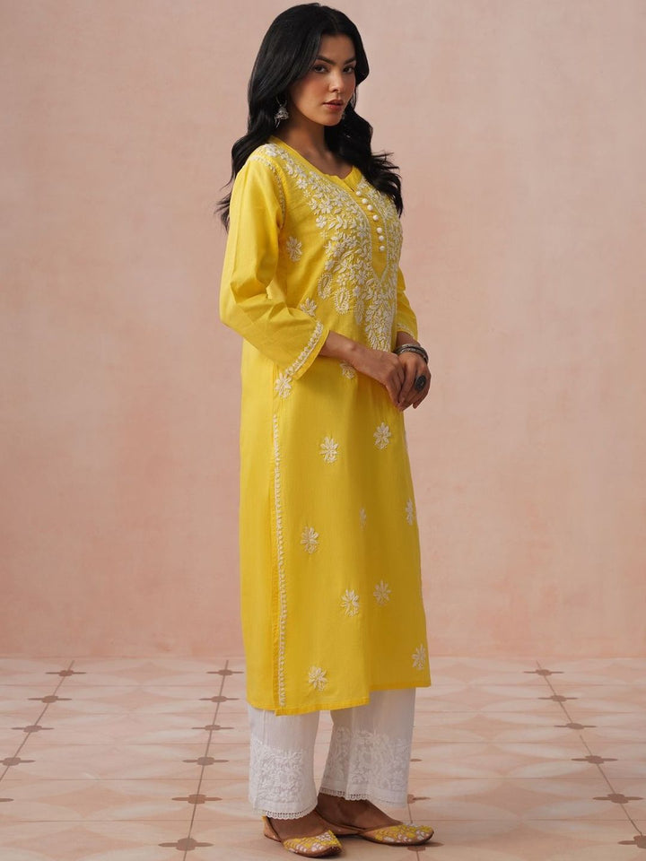 House of Chikankari Women Ethnic Motifs Embroidered Chikankari Kurta