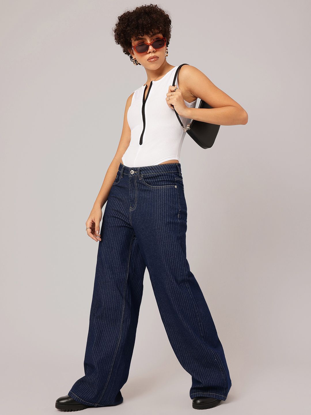 DressBerry Snowy Sleek Ribbed Bodysuit