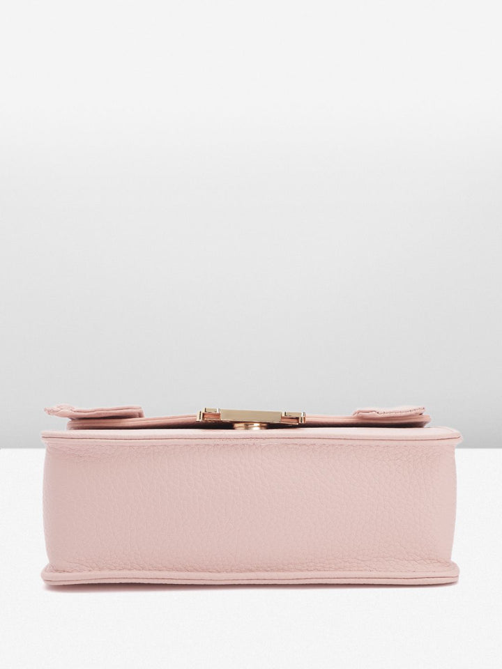 DressBerry Brand Logo Embossed Textured Satchel