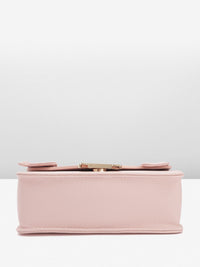 DressBerry Brand Logo Embossed Textured Satchel