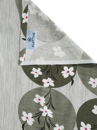 KLOTTHE Olive Floral Printed Cotton 400 TC King Bedsheet Sets 2.5 m x 2.25 m