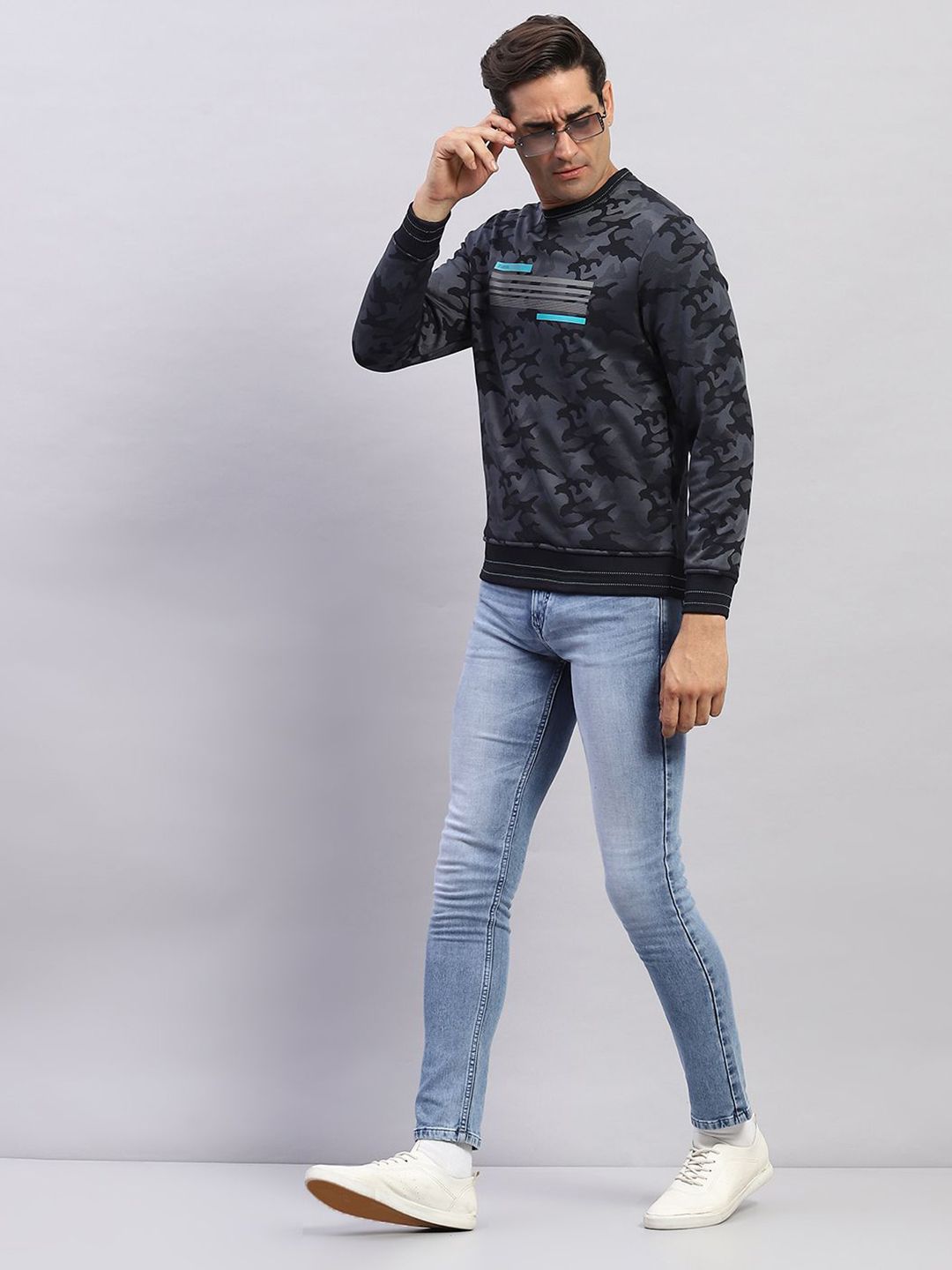 Monte Carlo Men Camouflage Printed Sweatshirt