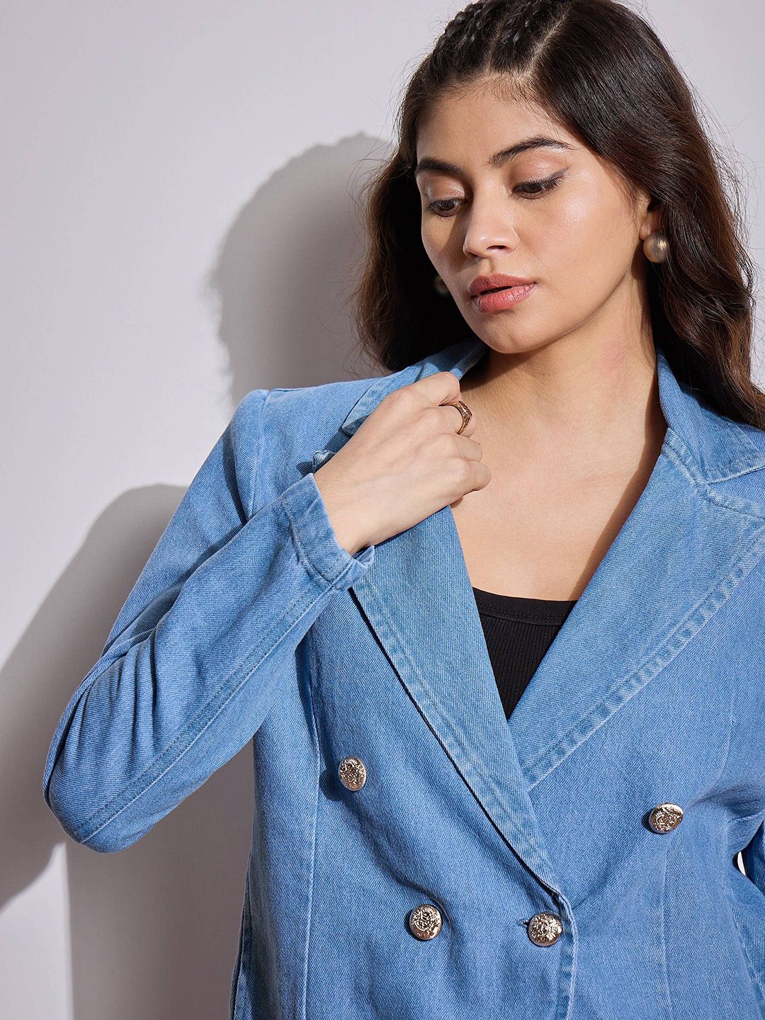 SASSAFRAS Comfort-Fit Double Breasted Blazer