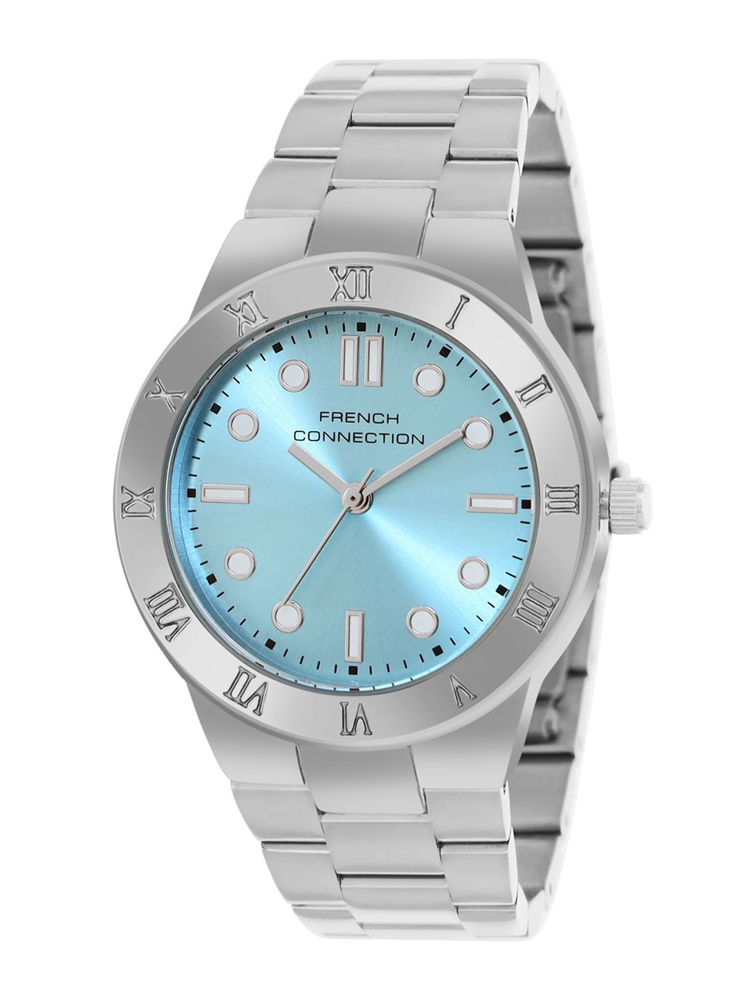 French Connection Women Dial & Stainless Steel Bracelet Style Straps Analogue Watch FCB7SM