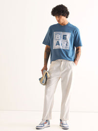 THE BEAR HOUSE Men Printed Drop-Shoulder Sleeves T-shirt