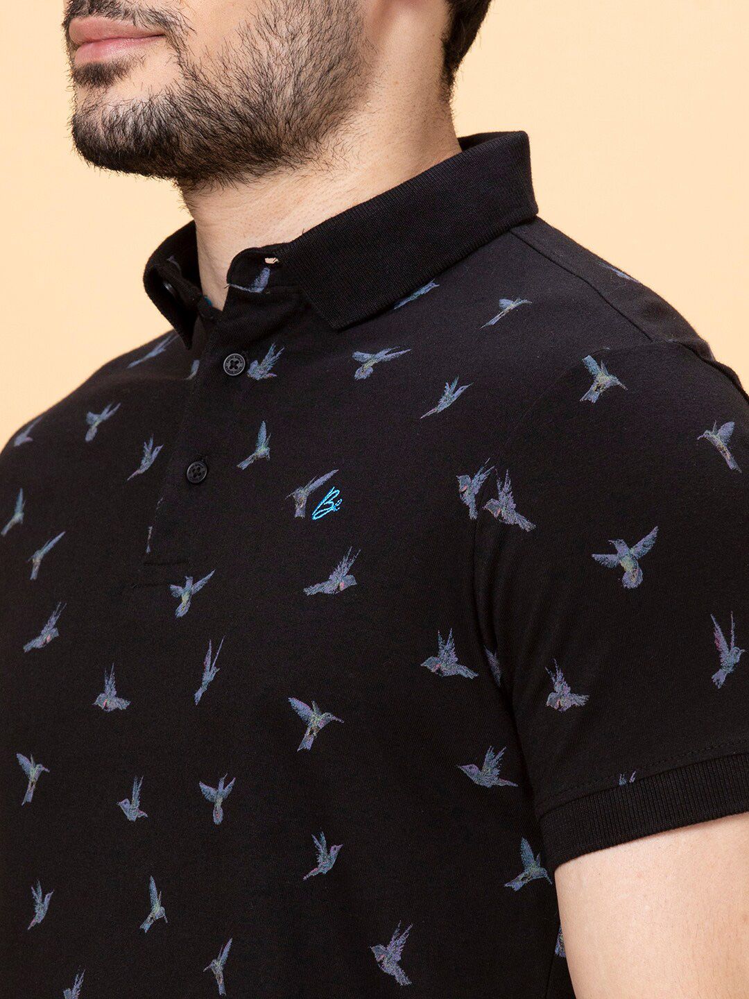Being Human Conversational Printed Polo Collar Cotton T-shirt