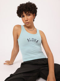 DressBerry Sleeveless Sizzle Ribbed Sung Top