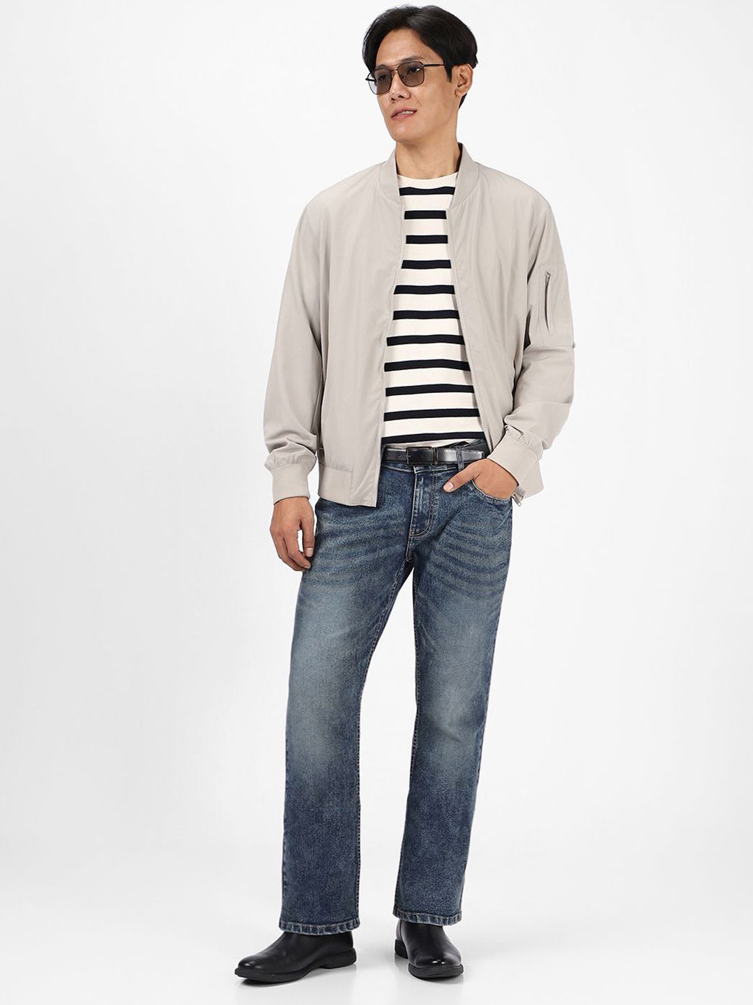 Urbano Fashion Men Bootcut Heavy Fade Stretchable Jeans