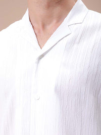 The Indian Garage Co Men Relaxed Fit Dobby Textured Resortwear Shirt
