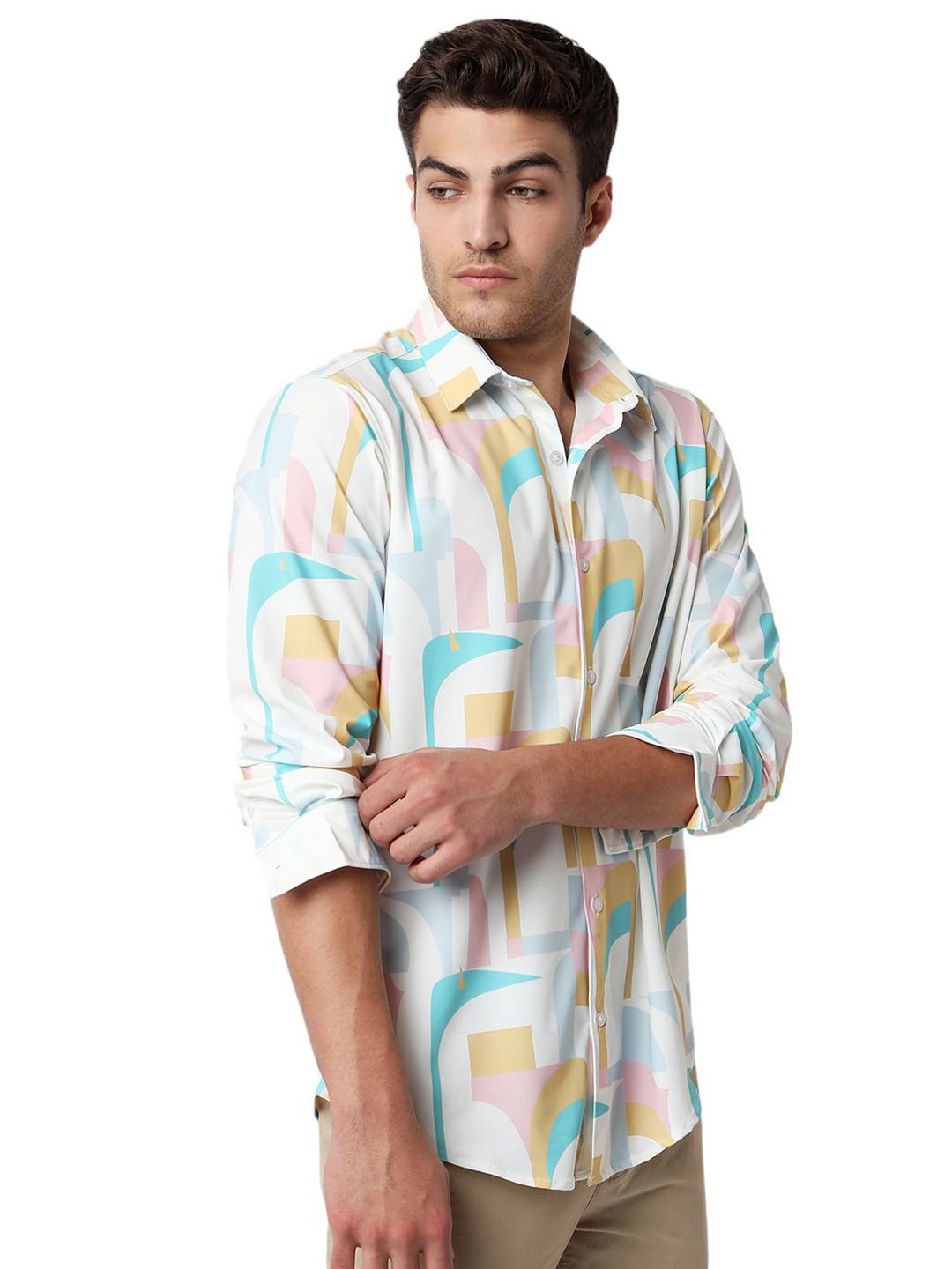 SPYKAR Men Slim Fit Opaque Printed Casual Shirt
