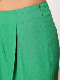 DressBerry Fashion-Fiend Ruffle Dobby Detail Pleated Co-Ords