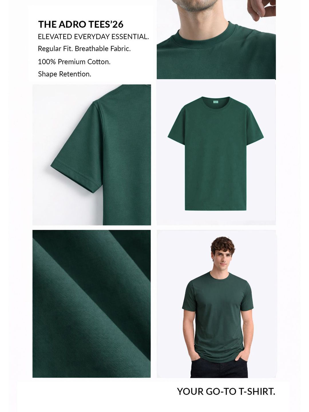 ADRO Men Typography Printed T-shirt