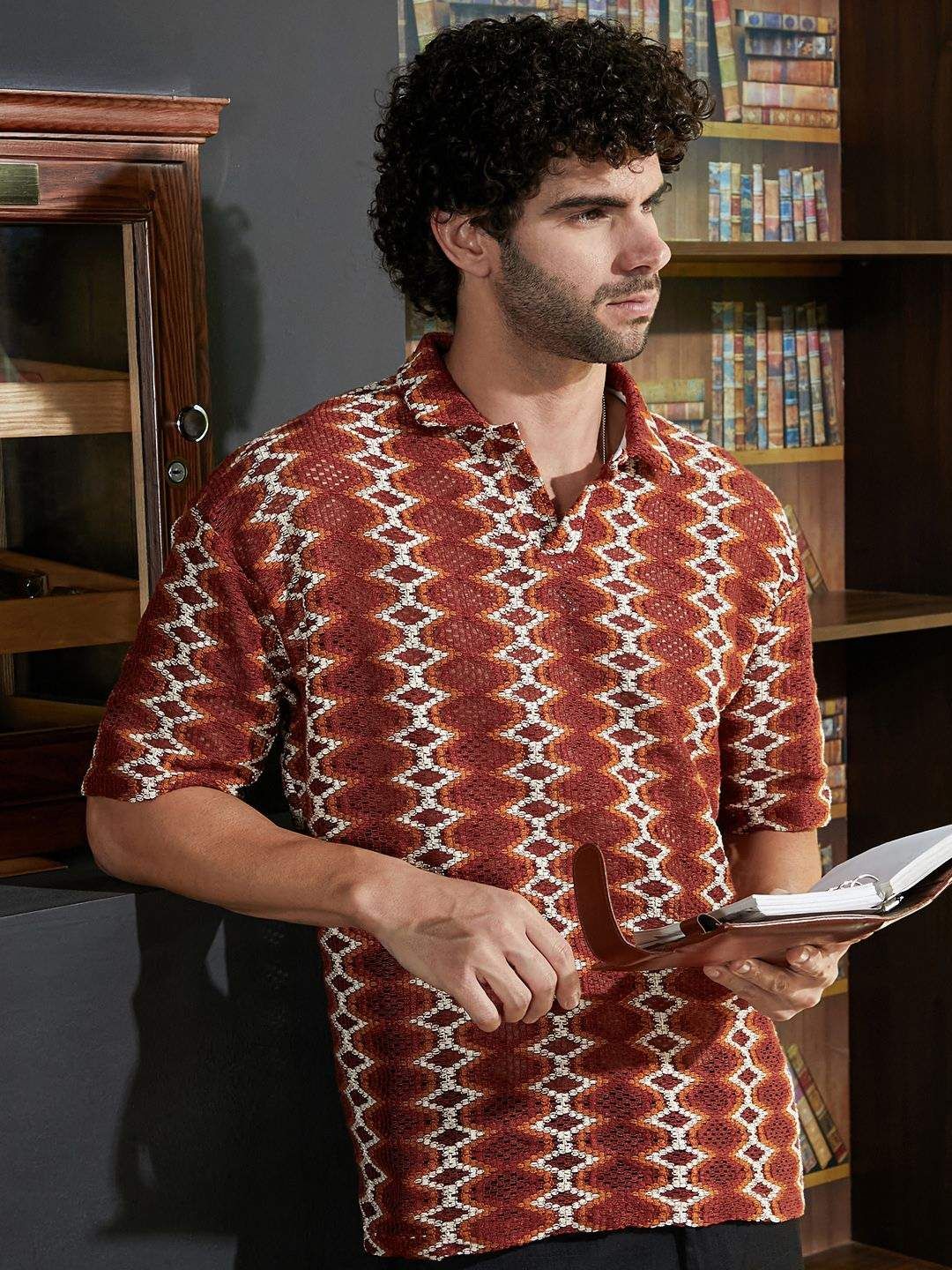 Campus Sutra Men Polo Collar Pockets T-shirt