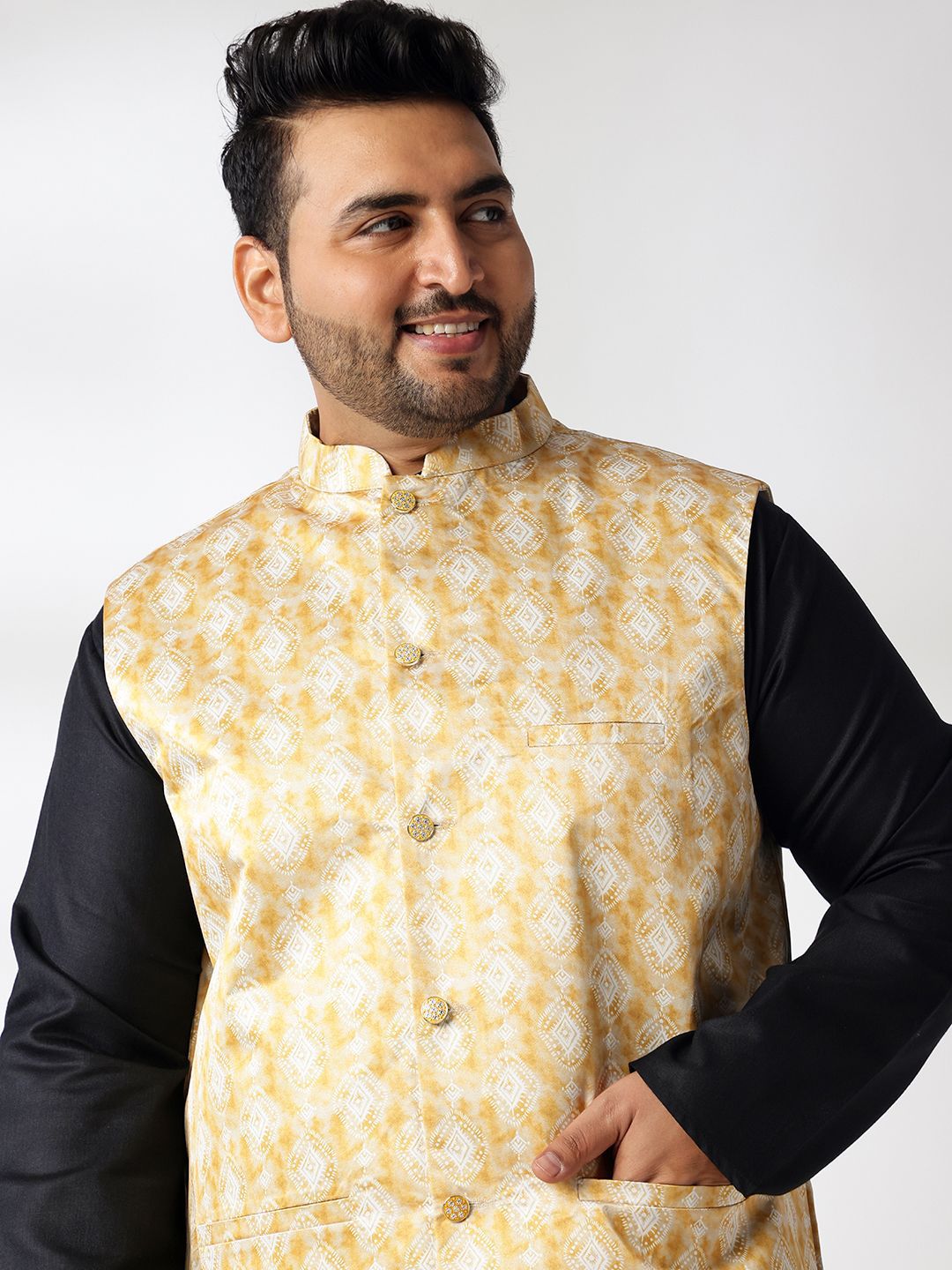 SOJANYA PLUS Men Printed Nehru Jacket