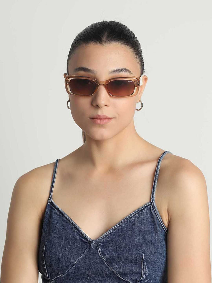 IDEE Women Rectangle Sunglasses with UV Protected Lens IDS3140C1SG