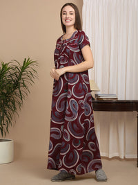 Sweet Dreams Women Printed Maxi Nightdress