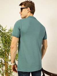 Thomas Scott Men Striped Polo Collar Cotton T-shirt