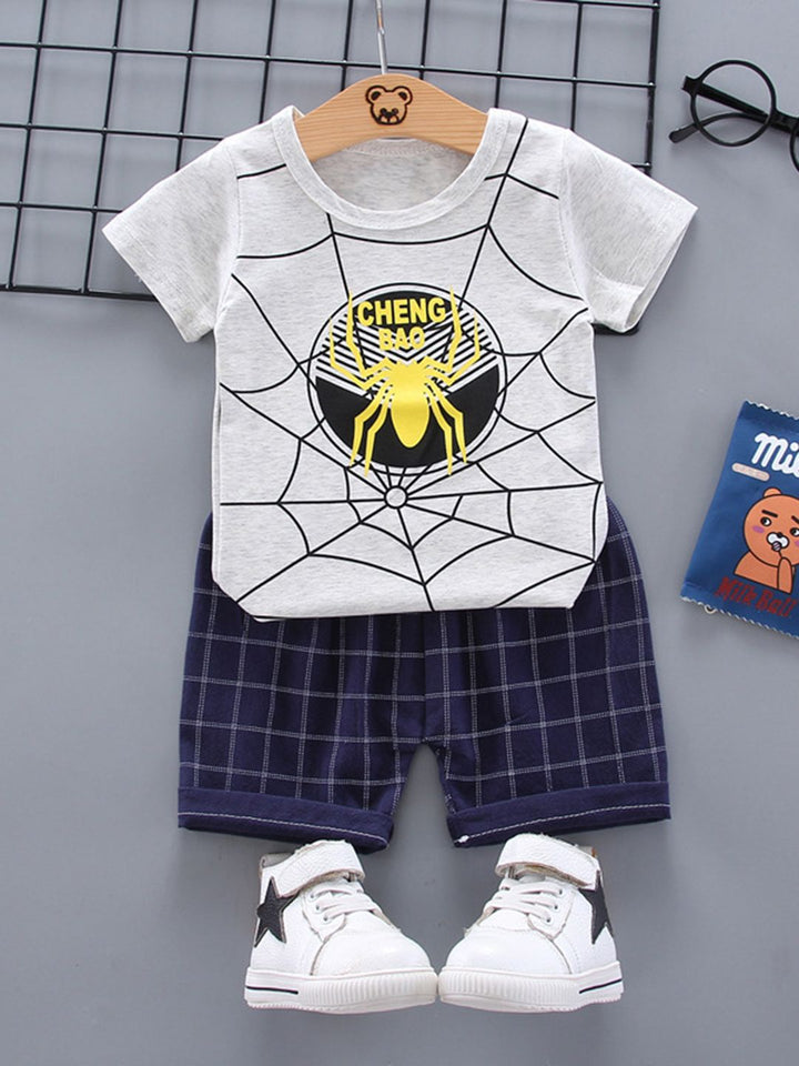 YK Boys Printed T-Shirt & Shorts Clothing Set