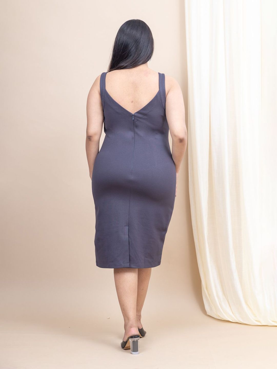 Mamicha Women Plus Size Bodycon Midi Dress