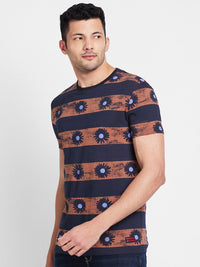 Being Human Striped Round Neck T-shirt