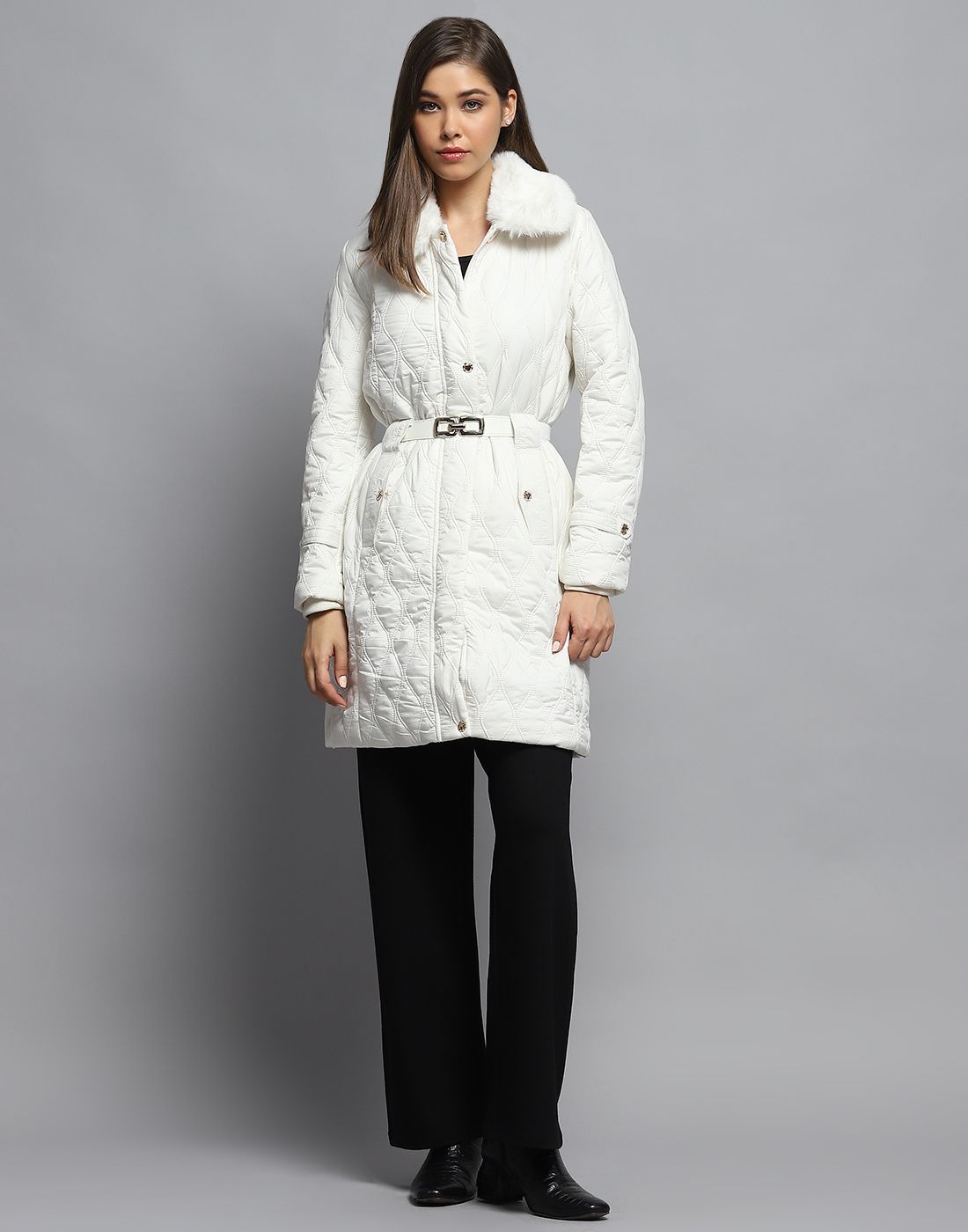 Monte Carlo Women Spread Collar Solid Casual Lightweight Parka Jacket