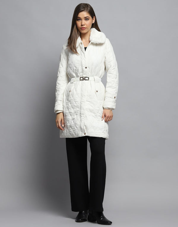 Monte Carlo Women Spread Collar Solid Casual Lightweight Parka Jacket