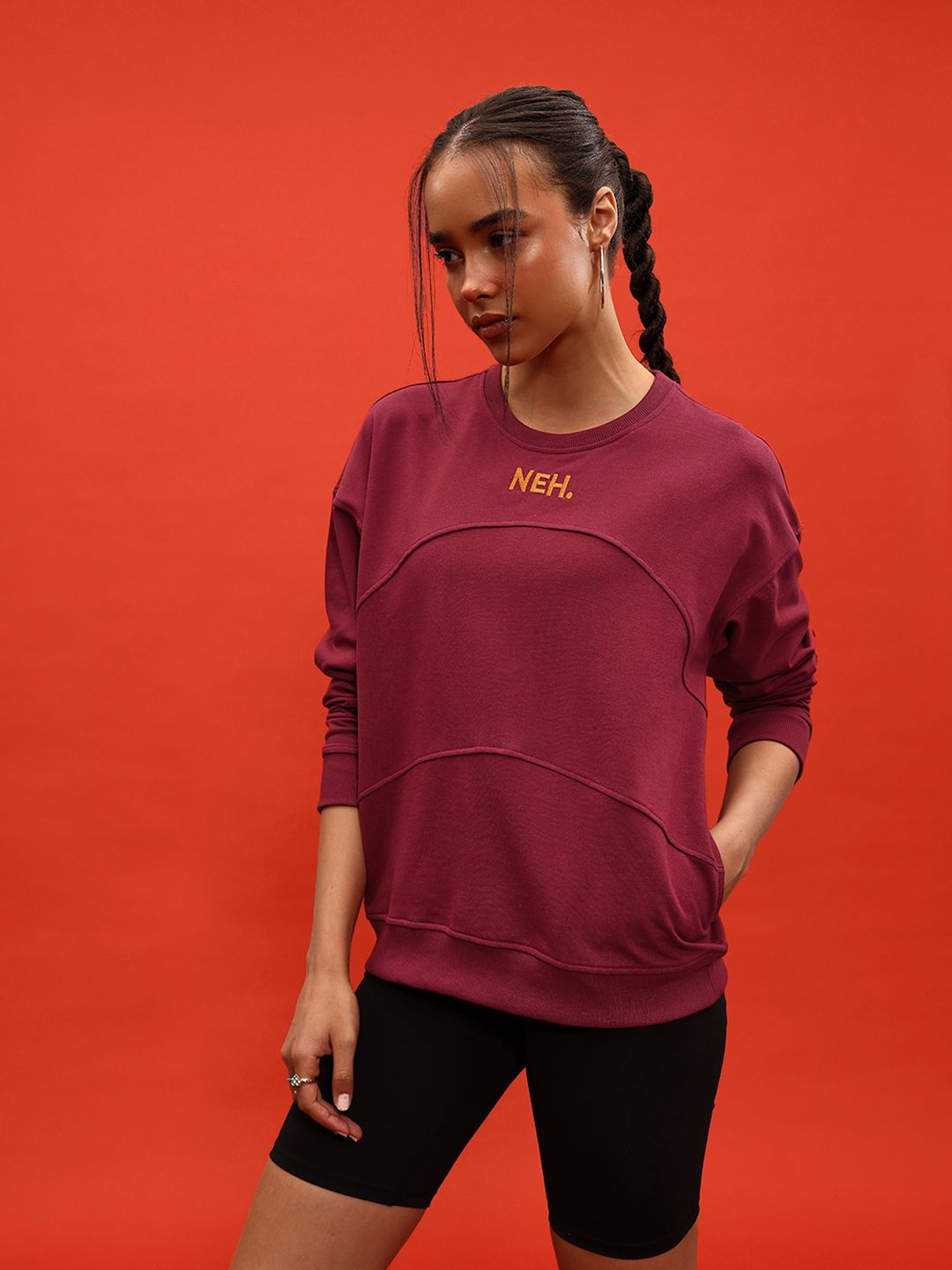 DressBerry Printed Detail Sweatshirt