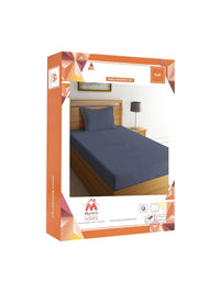 Myntra Elegant Homes Berjalur Kelabu Set Cadar Bujang 300 TC 2.25 m x 1.5 m