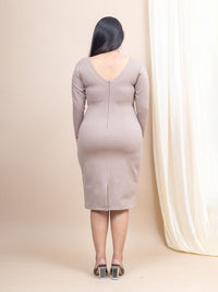 Mamicha Women V-Neck Bodycon Dress