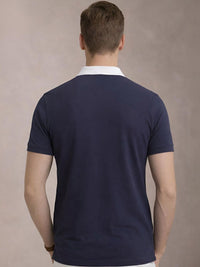 ADRO Men Colourblocked Polo Collar T-shirt