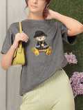 DressBerry Goofy Gains Printed Relaxed Fit T-shirt