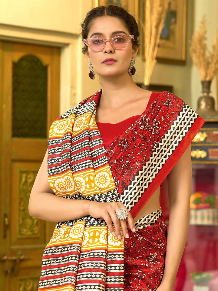 Saree mall Ethnic Motifs Art Silk Bhagalpuri Sarees