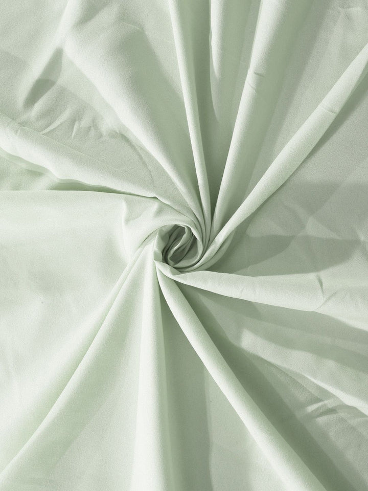 Myntra Elegant Homes Green Solid 300 TC Fitted King Fine Bedsheet dengan 2 Sarung Bantal